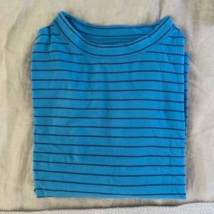 Entireworld Striped Mockneck Long Sleeve Tee
